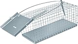 pokm toolsmarket - Lebendfalle Ratte 27x11cm, Metallfalle für Ratten, Rattenfalle Lebend, Sanfte Rattenfalle und Mausefalle, Tierfreundlich Falle, Tierfalle Made in EU