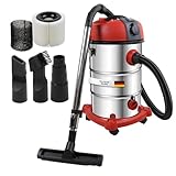 STAHLMANN VAC3300 Industriestaubsauger Nasssauger Trockensauger; 30L Tank, integrierte Steckdose, leistungsstarke 3300W, mit und ohne Beutel, Blasfunktion Maschinenanschluss Profigerät Industriesauger