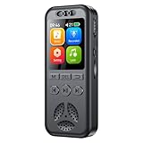 Bisofice Digitaler Sprachrekorder, 64 GB, sprachaktivierte Audioaufnahme, Rauschunterdrückung mit Wiedergabe, MP3, 280 Stunden Aufnahmedateien, für Vorlesungen, Besprechungen, Klassenzimmer