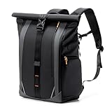 Inateck RollTop Laptop Rucksack mit 180°-Öffnung Hauptfach und Wasserdicht Reißverschluss, 22L-26.8L Tagesrucksack für Arbeit, Freizeit, Business Reise, Wochenendreisen und Uni