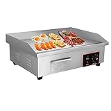 Kommerzielle Elektrische Grillplatte, Edelstahl, Vollflächige Kochplatte, Grill-Kochplatte, Große Grillplatte Mit Temperaturregelung, Effiziente Antihaftbeschichtete Elektrische Grillplatte Für Den