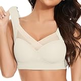 Wmbra BH Haltungskorrektur BH Damen Nahtloser Spitzen BH ohne Bügel Damen Push Up BH Gepolsterter Weicher Atmungsaktiver Sport BH Alltags BH Für Sexy Dessous Bralette Keine Ränder Komfortabel
