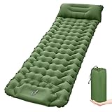 JINGFENG Camping-Isomatte mit Kissen,eingebauter Pumpe,ultraleichte,aufblasbare Isomatte,wasserdichte Camping-Luftmatratze für Rucksackreisen,Wandern,Zelt,Reisen