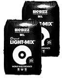 Growkingz Biobizz Lightmix Erde, Biobizz Light Mix 2 x 50L Säcke, Gesamt 100L, Grow Erde Grower Erde