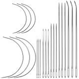 14 Stück Ledernadel Sattlergarn Ledernadeln C Gebogene Nadeln Mehrere Stile Nähnadeln Leder Nähgarn Handstichwerkzeuge Für Geldbörsen Rucksäcke Schuhe Polster Teppich Leinwand Reparatur (14)