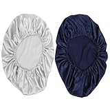 HIAKDOFT 2 Stück Teiliges Bassinet spannbettlaken für Neugeborene Weiche Imitationsseide Hautfreundlich Atmungsaktiv Passend für Babywiege und Gitterbett Einfache Handhabung Modische