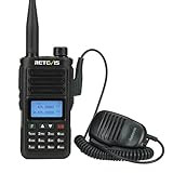 Retevis RA89 Amateurfunkgerät mit Funkgerät Lautsprecher Mikrofon, Leistungsstarkes, 2 m 70 cm, Wasserdichtes IP68, Walkie Talkie Große Reichweite, 2500mAh, VFO, Typ-C Funkgerät (1 Stück, Schwarz)