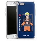 Slim Case extra dünn kompatibel mit Apple iPhone SE (2020) Silikon Handyhülle transparent Hülle Naruto Shippuden Offizielles Lizenzprodukt Anime