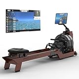 JOROTO MR390 Rudergerät für Zuhause aus Hochwertiges Holz, 22L Vertikaler Wassertank, Größerer Widerstand, Bluetooth Display, Verstellbarer Handy-Halter, 150kg Gewichtskapazität, 2 Jahre Garantie