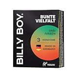BILLY BOY Kondome Bunte Vielfalt 3er Pack | 52 mm | Farbige Kondome (1 x 3 Stück)