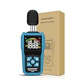 Dezibel Messgerät, DURFICST Schallpegelmessgerät mit LCD-Farbbildschirm, 30–130 dB,DB Messgerät mit A/C-Gewichtung, Datenspeicherung, MAX/MIN, dB/SONE-Einheit, FAST/SLOW Reaktion