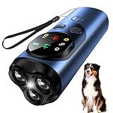 Anti Bell Gerät Hunde, Antibell Ultraschall Gerät mit 3 Sendern, Antibell für Hunde mit 2 Modi und LED-Licht, 30 Fuß Langes Handgerät zum Hundegebell Stoppen für das Training Innen Außenbereich