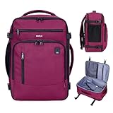 ECOHUB Rucksack 40x20x25 für Ryanair Flugzeug Reiserucksack Handgepäck Gepäck Laptop Daypacks PET-Recycelte Backpack Wasserdichter Unter Sitzplatz 20L Damen Klein,Patentiert(Rot)