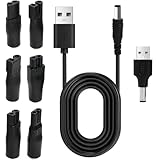 MejaRizon 5V 7 Stück Rasierer Ladegerät Netzkabel USB Adapter Set für Ersatz Alle Ladekabel Rasierer, eine Vielzahl von Elektrische Haarschneidemaschinen, Bartschneider,elektrische Friseure