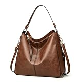 Damen-Umhängetasche, Leichte und Stilvolle Damen-Handtasche aus PU-Leder für Arbeit und Einkaufen (Einheitsgröße)