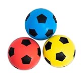 Betzold - Softbälle-Set 3 Stück - Soft-Fußball Schaumstoffball Kinder-Ball