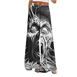 KDEIHT unsere Marken Damen Palazzo Hose Sommerhose Vintage Boho Freizeithose Lockere Strandhose Hohe Taille Jogginghose Baggy Schlaghose Elegant Lange Yogahose Lässiges Trackpant