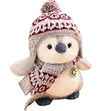 Xiyocadt Pinguin-Kuscheltier, Pinguin-Plüschtier mit Kapuze, Perfekter Begleiter für Tierliebhaber, ideal als Spielbegleiter und Dekoration,Stofftier Kuscheltier zum Kuscheln & Spielen (20 cm,Grau)