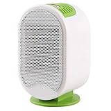 Tragbarer Raum, Keramikheizung mit Lüfteroszillation, kleiner Desktop-Heizlüfter mit Überhitzungsschutz für Büro im Innenbereich (Color : Green) Happy House