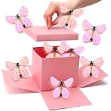 Schmetterling Explosion überraschungsbox Explosion Geschenkbox Fliegende Schmetterlinge Überraschungsbox DIY Geschenkverpackung Surprise Box für Valentinstag Geburtstag Weihnachten Muttertag