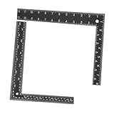 DOITOOL 2 Stück Stahlmaßstab Winkel lineal aus Robustem Stahl Präzises Messwerkzeug für Handwerker Schüler und Künstler Langlebig und Vielseitig Einsetzbar für Heim Schulgebrauch