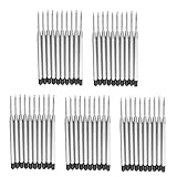 ISTOVO 50 x Schwarz Kugelschreiber Tintennachfuellungen Mine Medium fuer Stil