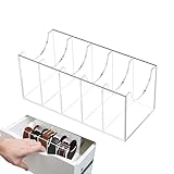 Transparente Gürtelvitrine – transparente Gürteltasche mit Fächern, Acryl-Gürtelaufbewahrung, Vitrine für Gürtelorganisation, unterteilter Acryl-Gürtelbehälter
