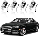 4 Stück Autotür Led Licht Audi Logo Projektor für Türprojektoren für A1/A3/A4/A5/A6/A7/A8/Q2/Q3/Q5/Q7/Q8/TT/R8, Türbeleuchtung Einstiegsbeleuchtung Zubehör