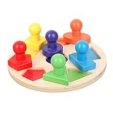 Abaodam 1 Set Geometrisches Formenspielzeug Für Buntes Holzspielzeug Zur Der Geometrischen Formen Und Farben Für Frühkindliche Bildung Und Spielspaß