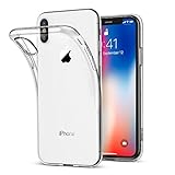 REY Transparent Silikonhülle TPU für iPhone X - iPhone XS, Handyhülle Premium Kratzfest TPU Durchsichtige Schutzhülle, Ultradünne 0,33 mm