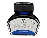 Octopus Fluids Füllhaltertinte im Tintenglas, Schreibtinte für Füllhalter, Füllertinte in Königsblau löschbar 30ml im Tintenfass, Kalligraphie Tinte