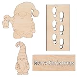 Christmas Stencils, Gnome Footprint Stencil, Gnome Stencil Templates, Holzschild, Dekoration, Schablonen, Porch Decoration Stencils, Window Stencils For Christmas, Wall Stencil Templates