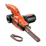 BLACK+DECKER 350W, 13mm Feilenschleifer mit 3 Schleifbändern & Staubsammelsystem, KA900E-QS