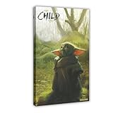 OLFCESPP Star Wars The Mandalorian Poster (2) Leinwandposter Schlafzimmer Dekor Landschaft Büro Zimmer Dekor Geschenk 50 x 75 cm