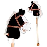 Knorrtoys 40102 - Steckenpferd 'Blacky', Schwarz, 45 cm