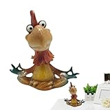ETUCYNG -Figur, Hahnstatue Deko | Meditation Huhn Skulptur | Niedliche Meditation Huhn Ornament Figuren aus Harz, Statue von Handwerk