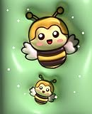 3D Inflated Kawaii Bee Composition Notebook: Cute 7.5x9.25' Journal for School, College, and Daily Journaling | 110 Lined Pages