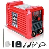 ARC Inverter Schweissgerät, MMA Elektroden Schweißgerät, 20 Bis 200A Fülldraht Schweißgerät, Schutzgasschweißgerät, Digitalanzeige, Kompakt & Leicht, 14-Teilig, mit Draht, 210x105x165mm