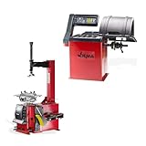 Profi Reifenmontiermaschine Reifenmontiergerät + Reifenwuchtmaschine im Set