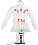 Sichler Haushaltsgeräte Bügelautomat: 2in1-Bügelpuppe, Warmluft-Gebläse und Kleiderständer, Timer, 850 Watt (Bügelstation, Bügelpuppe Hemden, Wäscheleine)