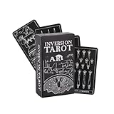 Tarotkarten Tarot Cards Set, 78 pcs Tarot Karten mit Box, Inversion Tarot Deck Tarotkarten für Anfänger, Partyspiele Dobble Spiel Kartenspiele für Erwachsene Schicksal Vorhersage Karten, 10,3 * 6 cm