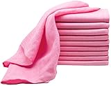 ZOLLNER 10er Set Spucktücher / Mullwindeln 100% Baumwolle, 70x70 cm, rosa