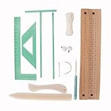 Buchbinder-Lineal inkl. L-förmigem Lineal, T-förmiges Lineal, Abstandshalter, Eckenschneiden, quadratisch, Scrapbooking-Werkzeug-Set