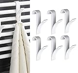 6 Stück Kunststoff-Heizkörperhaken, Wandhaken, Mehrzweckhaken, Aufhänger für Beheizte Handtuchhalter, Kunststoff-Handtuchhalter, Heizkörperhaken für Röhrenwannenhaken, Greifer (weiß)