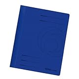 Herlitz 11036969 Schnellhefter A4 Karton gefaltet dunkelblau intensiv 10er Packung