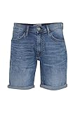 Blend 20713326 Herren Jeans Shorts Kurze Denim Shorts 5-Pocket mit Stretch Twister Fit Slim/Regular Fit, Größe:L, Farbe:Denim Middle Blue (200291)