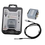 jojofuny Audiokonverter analoges Audiozubehör Digital-Analog-Audio-Adapter Stereo-Adapter Audio Converter Audio konverter Glasfaser-Audio-Adapter Analoger Audioadapter Metall Grey