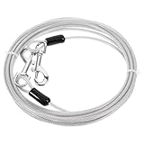 SUPVOX Robuste Hundeleine aus Stahlseil mit Maht eisenhaken rutschfeste Trainingsleine für Kleine und Große Hunde Leicht Tragbar und Knotensicher für Outdoor spaziergänge und Jogging