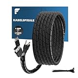 shinfly Kabelschlauch Set – 2×6 m Spiralschlauch (Ø 8 mm & 10 mm), Flexible Kabelschutzschlauch für Kabelführung & Organisation, inklusive 10 Kabelbinder, Schwarz