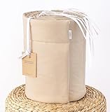 BEIGE 100% Baumwolle Bettschutzgitter 420, 360, 210, 180 x 30 cm Bett Schutz Bettgitter Bettsprossen (360 x 30 cm)